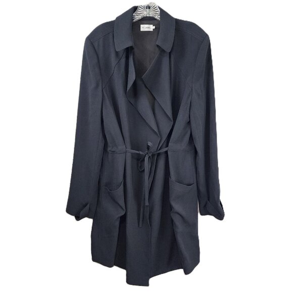 R Label Belted Trench Coat - Picture 1 of 10